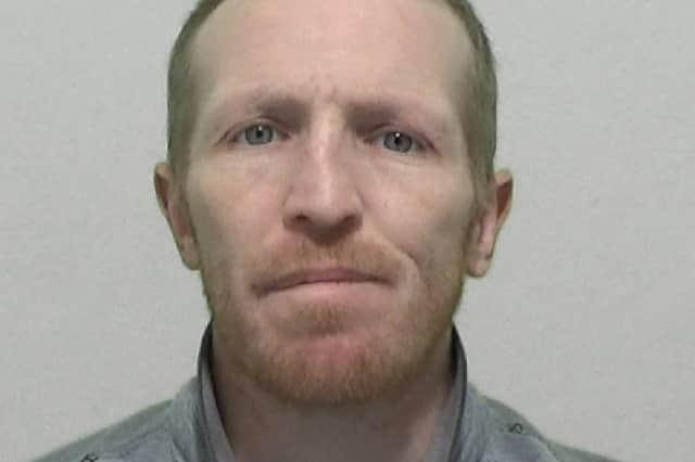 Philip Cawthorne, 38, hurled a beer can followed by an item he picked up from the ground at officers when violence flared in Sunderland on August 2. Cawthorne, of Southend Road, Sunderland, was jailed for 26 months.