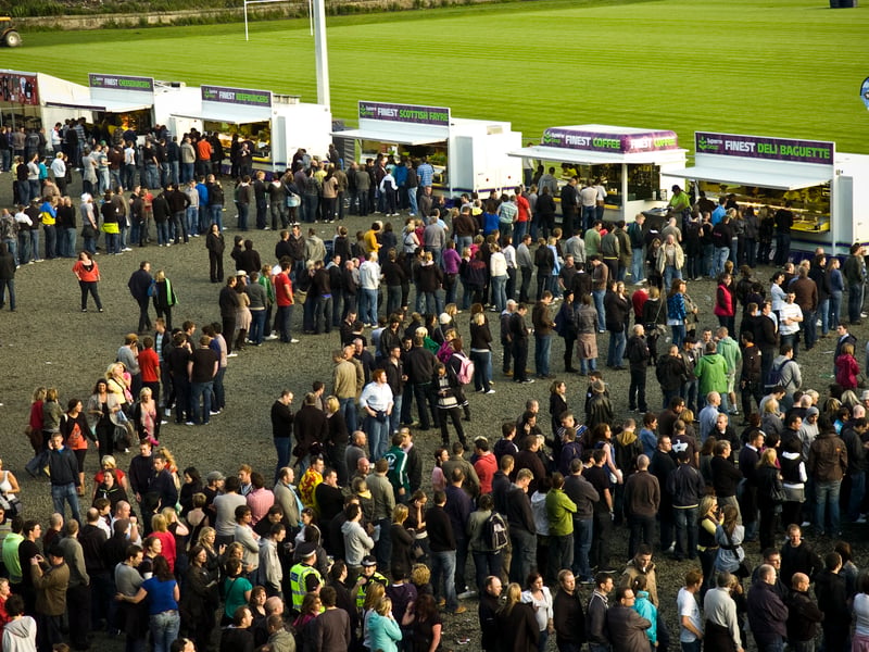 Fans also faced long waits to buy food from the various snack vans.