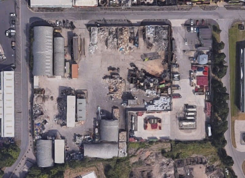 Application validated on Aug 22 for change of use from waste recycling centre (Sui Generis) to workshop facility (Class B2) and storage yard (Class B8), with 1no new workshop building (Class B2) following demolition of 9no. buildings