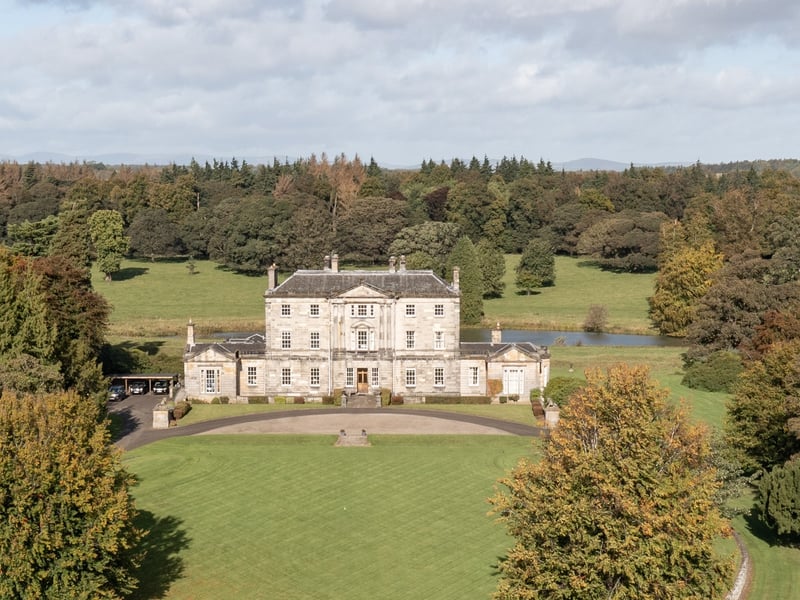 Newliston House, which sits 10 miles outside Edinburgh, has come on to the market for the very first time with offers over £15m being sought by Savills on behalf of its owners.