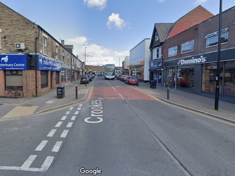 16. Crookes had 21.2 reports of violent crime or sexual offences per 1,000 population from March 2024 to February 2025, a total of 128 incidents overall. Photo: Google streetview