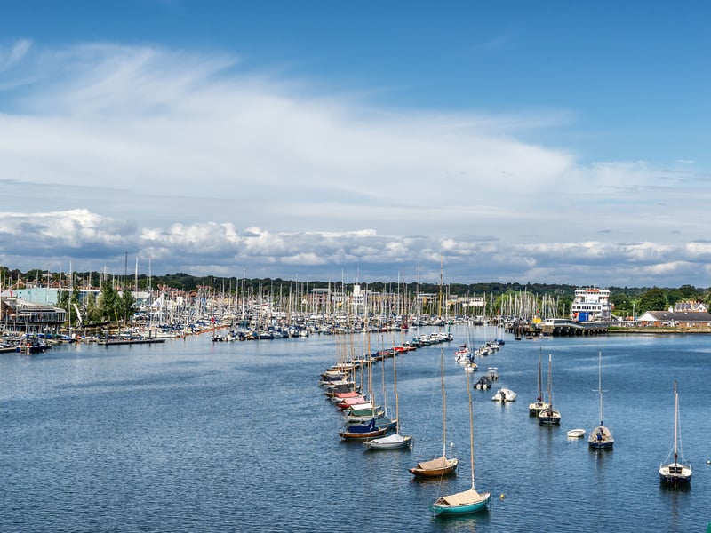Lymington in Hampshire has an overall destination score of 73%.