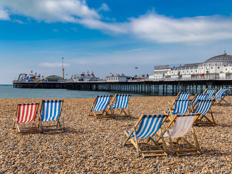 Finishing the 21 best towns for fish and chips is East Sussex seaside town Brighton, which has an overall destination score of 63%.