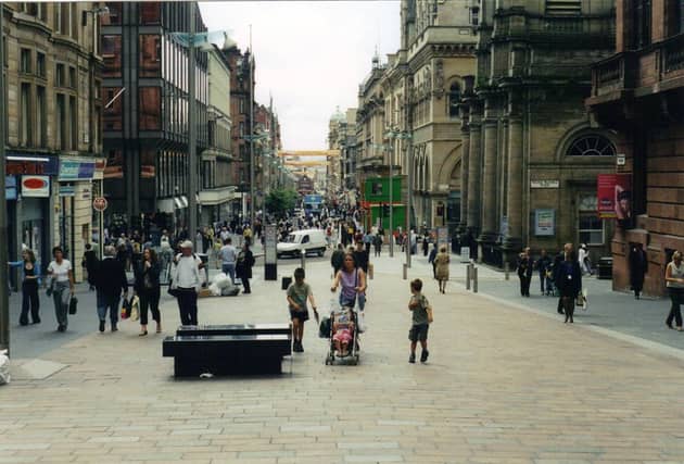 Looking down Buchanan Street in 1992.