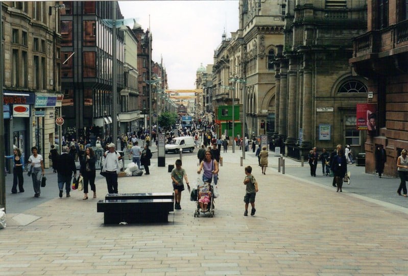 Looking down Buchanan Street in 1992.
