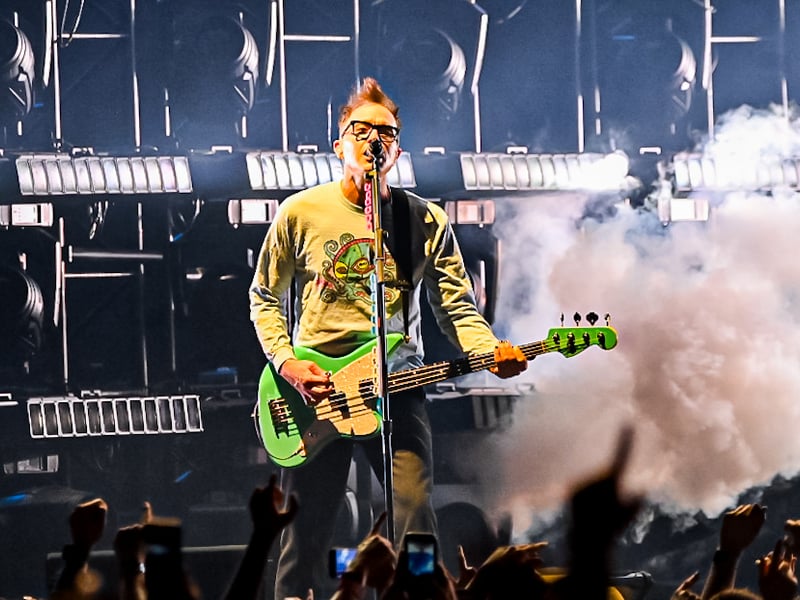 Blink-182 frontman Mark Hoppus on the Hydro stage.