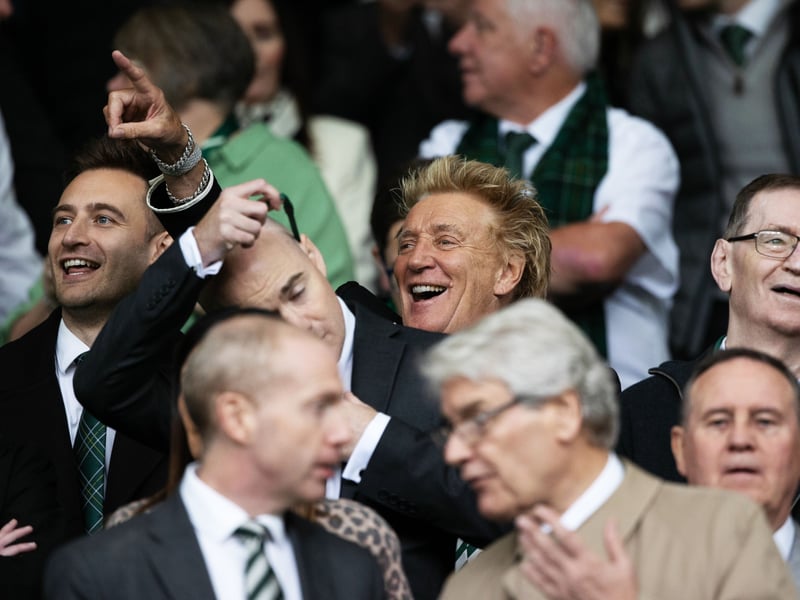 Rod Stewart was all smiles inside the stadium.