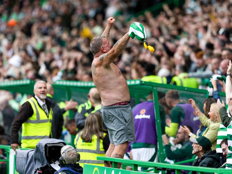 It all got too much for one Celtic fan!