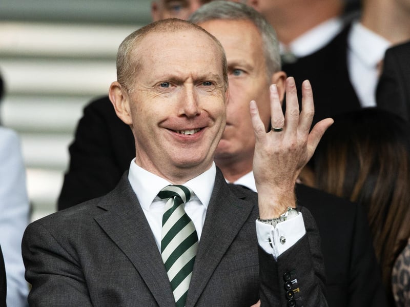 Celtic CEO Michael Nicholson enjoys the show.