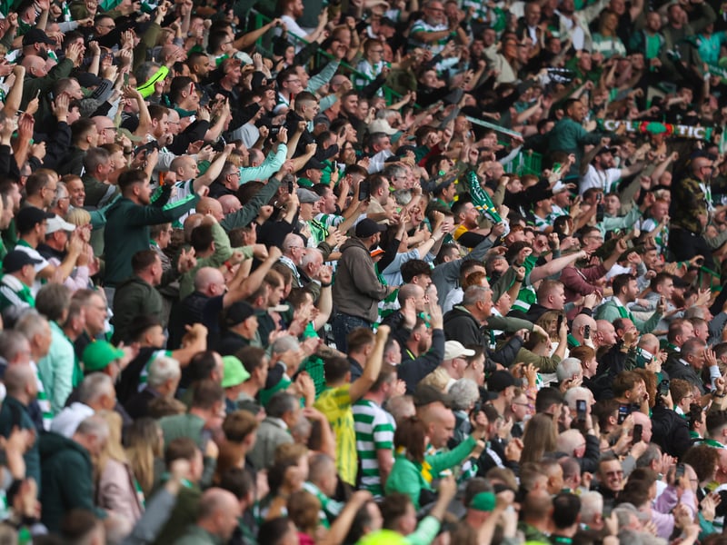Celtic fans at full time.