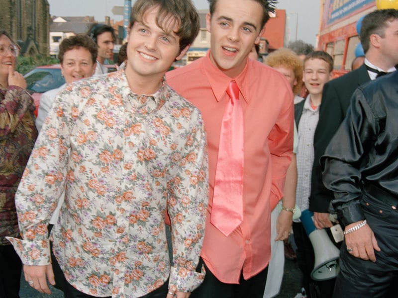 TV presenters Ant and Dec at the opening night of 'Summer Holiday' at Blackpool Opera House, 6th June 1996