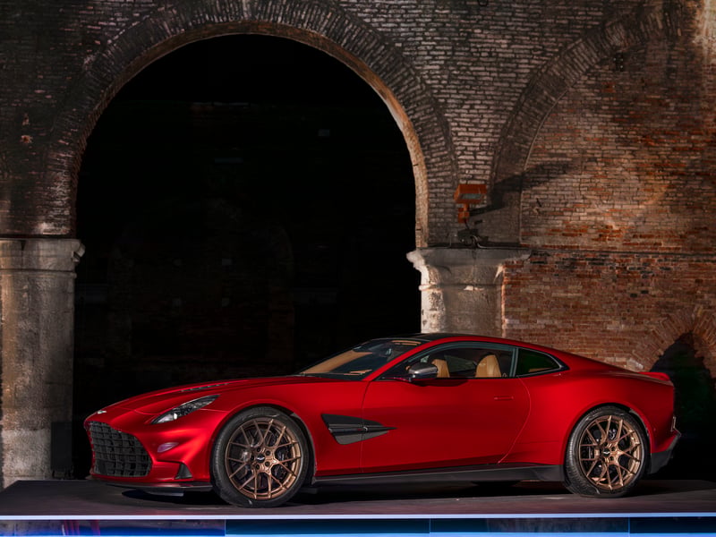 The Aston Martin V12 Vanquish in Venice.