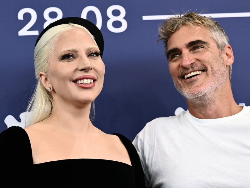 Actress and singer Lady Gaga and US actor Joaquin Phoenix attend the photocall of the movie 'Joker : Folie a deux' presented in competition during the 81st International Venice Film Festival at Venice Lido, on September 4, 2024. 