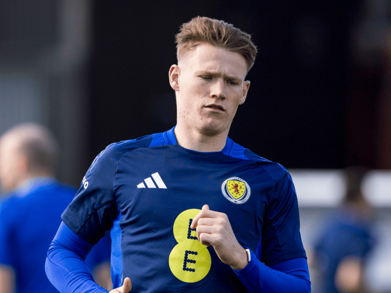 One of the first names on the Scotland team sheet, McTominay starts alongside his new Napoli team-mate Gilmour in the middle.