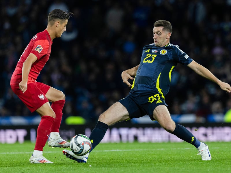 Gave Hampden an early scare when he almost lost the ball on the edge of his own box, before his poor pass played a huge part in Poland's opener. Never got going all night really.