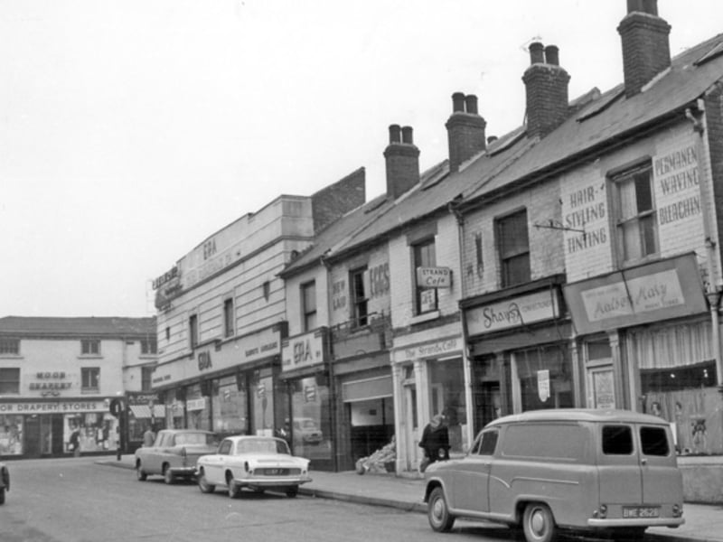 Strand Cafe on Hereford Street, looking towards The Moor, in March 1965