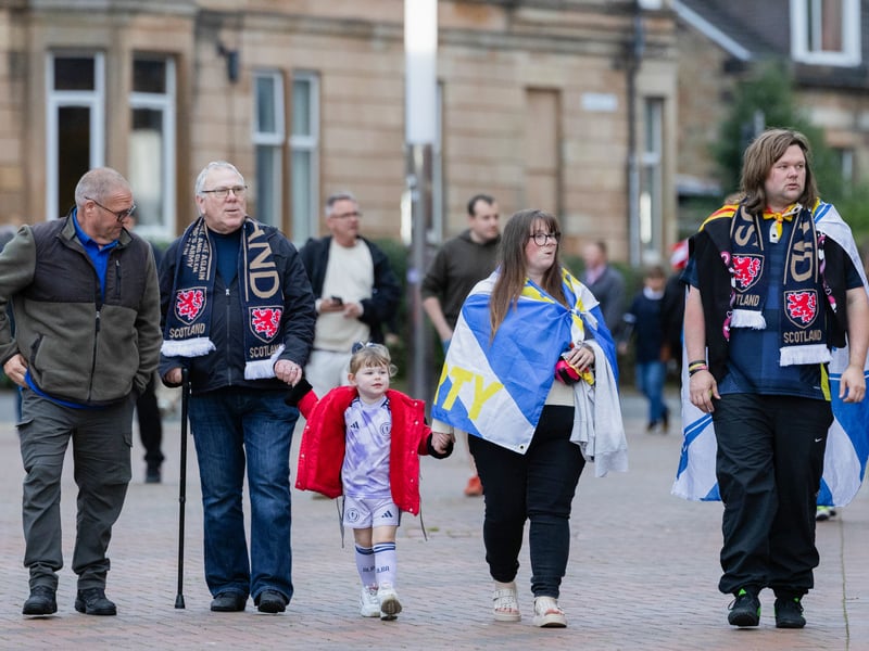 A family head to Hampden to cheer on Scotland.