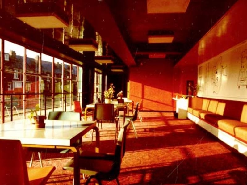The cafe at Sheffield's old Rex Cinema, at the junction of Mansfield Road and Hollybank Road, Intake