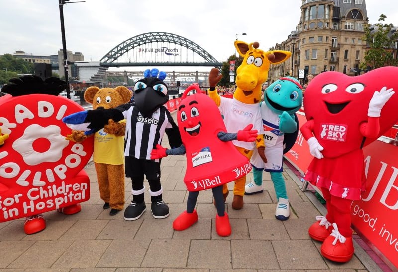 Even the mascots got involved with the day's events.