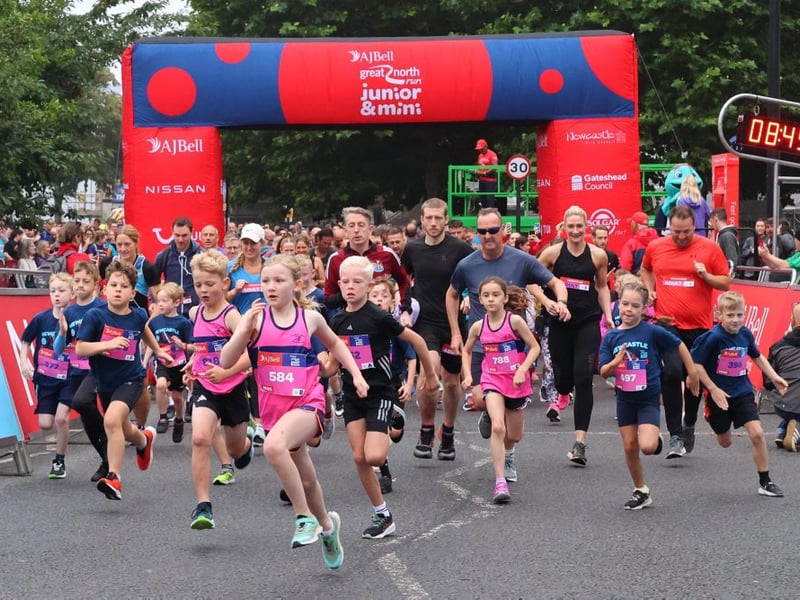The Pink Wave group during the Mini Great North Run on Saturday, September 7.