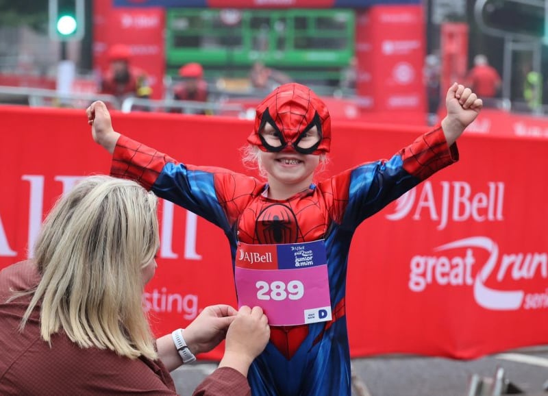Much like the adult event, many donned costumes for the Mini Great North Run.