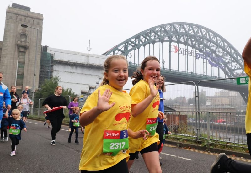 The AJ Bell Mini Great North Run saw youngsters take on a route which spanned the iconic Newcastle and Gateshead Quayside.