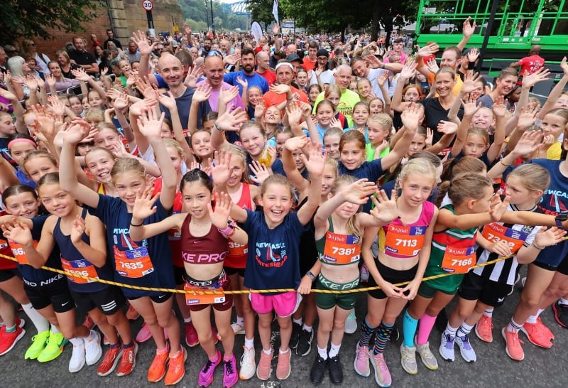 Youngsters were excited ahead of starting the AJ Bell Mini Great North Run on September 7.