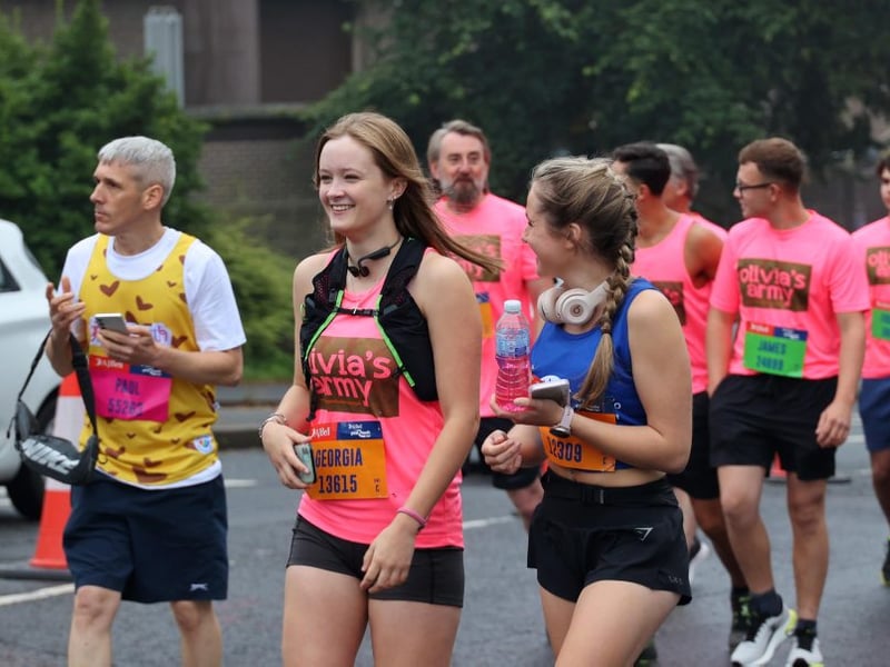 Groups gathered in Newcastle as they waited to take on the 2024 Great North Run.