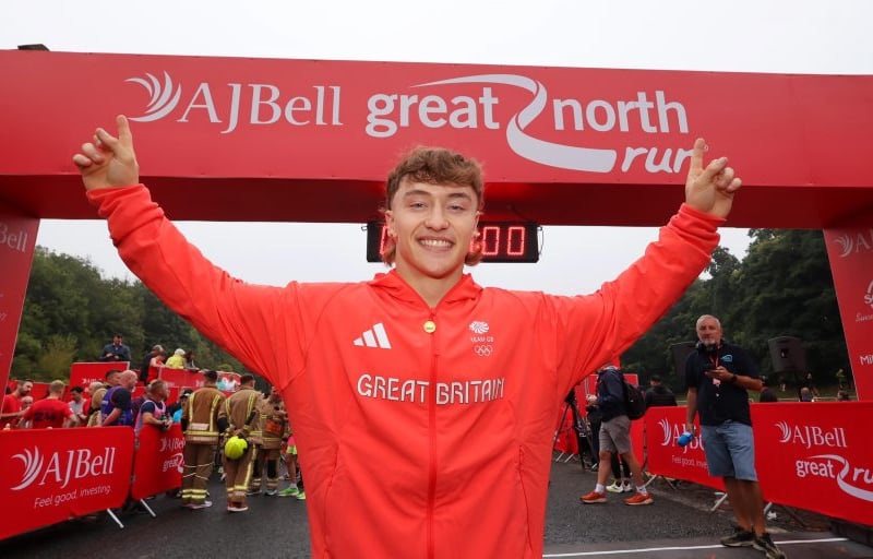 Olympic silver medallist Kieran Reilly was the honorary starter of the 2024 Great North Run.