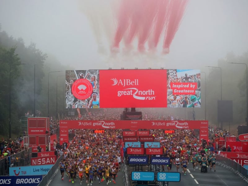 The start of the AJ Bell 2024 Great North Run in Newcastle city centre.