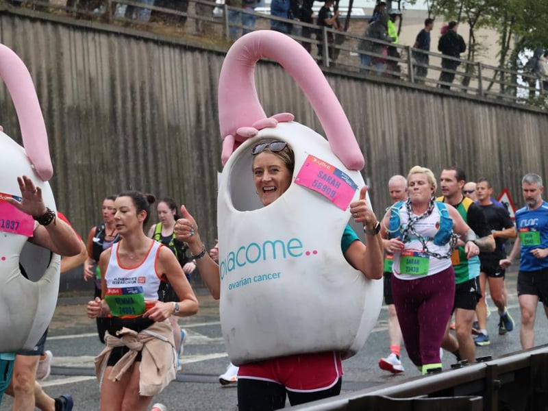 A lot of runners were showing their support for charities that are important to them.