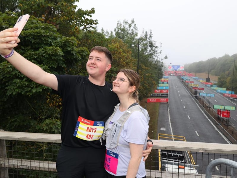These runners grabbed a quick photo ahead of taking on the 2024 Great North Run.