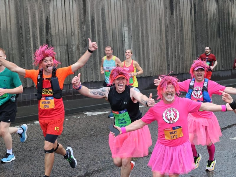 This group of friends were in great spirits as they headed along Newcastle's Central Motorway.