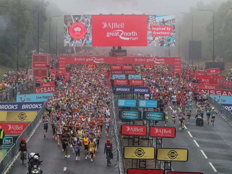The beginning of the Great North Run looked as impressive as ever.