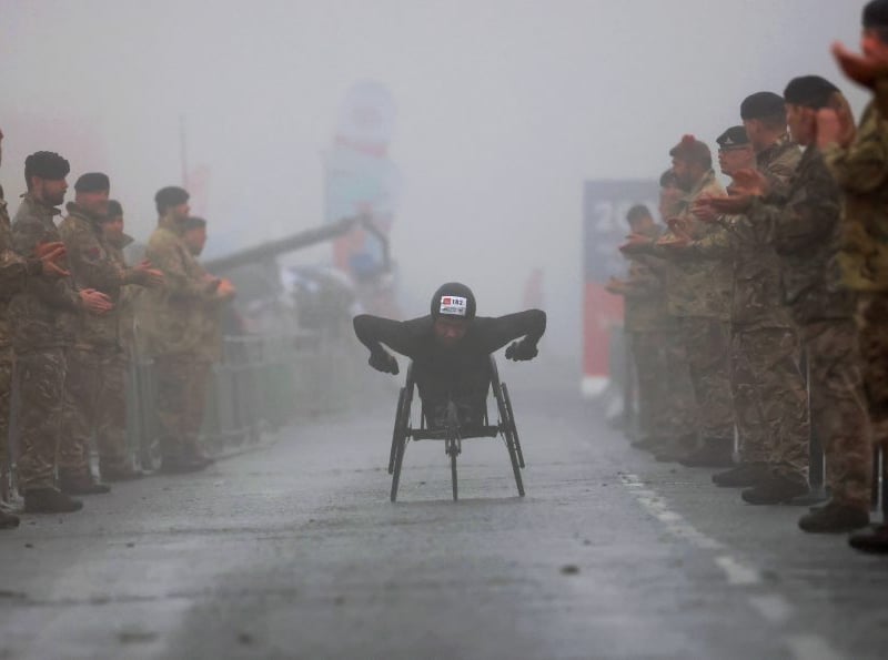 Johnboy Smith secured first place in the AJ Bell Great North Run 2024 wheelchair race.