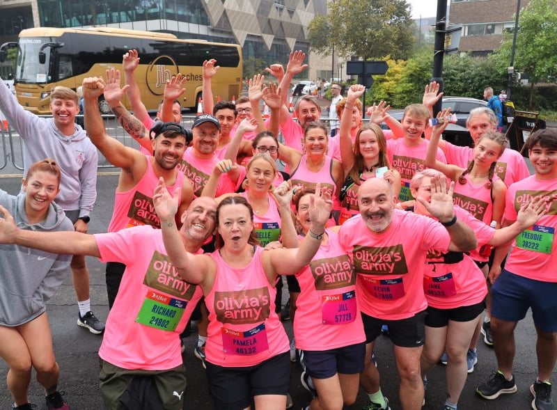 Groups of runners gathered in Newcastle city centre ahead of starting the 2024 Great North Run.