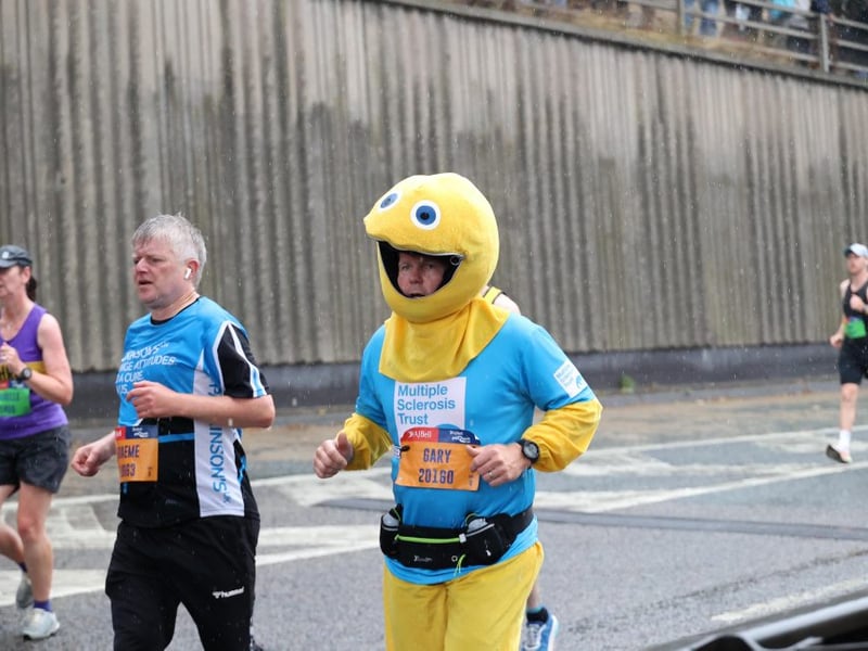 Runners were focused on getting through the iconic half-marathon.