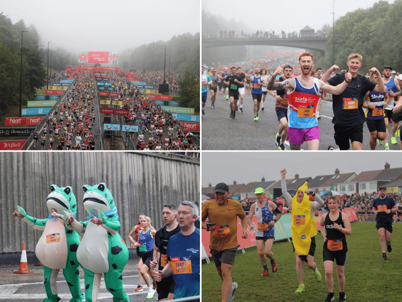 Thousands braved the bad weather to take part in the 2024 Great North Run.