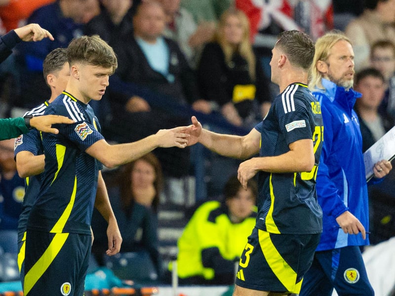 Youngster was brought on for McGinn in stoppage time.