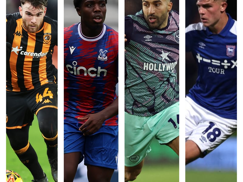From left to right: Aaron Connolly, Nathan Ferguson, Saman Ghoddos and Brandon Williams are all free agents at present.