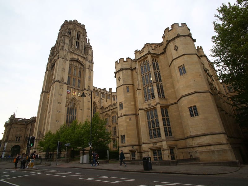 This popular university sits in the heart of Bristol, in the South West of England. It has an overall score of 79%, as well as a particularly high ranking for the quality of research by its staff and students.
It also has 28 top-ten subjects from diverse fields, including general engineering, dentistry, medicine, law, and Eastern European languages.