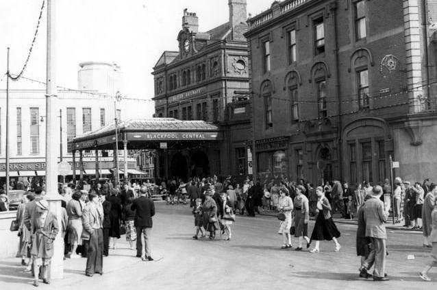 Opening as "Hounds Hill" on April 6, 1863 the building was later renamed "Blackpool Central" in 1878. The station closed on November 2, 1964, and was partially used as a bingo hall in its final years before being demolished in 1973