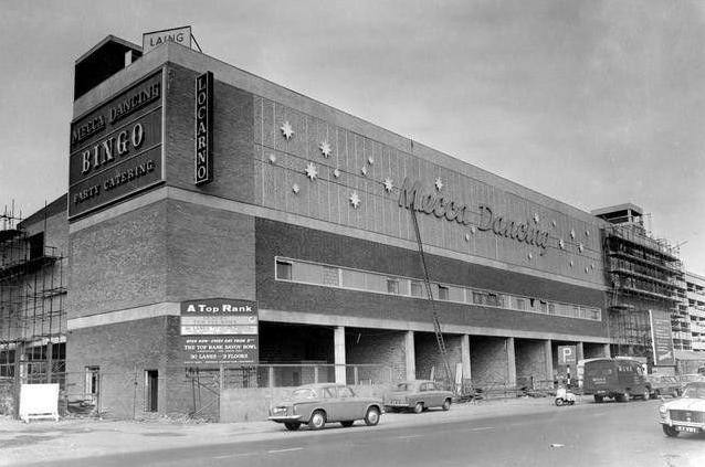 The Locarno ballroom opened in April 1965. During late 70s it was renamed Tiffany. In 1998 it opened as Some Place Else, but closed in 1999, later becoming a bowling alley and the Rhythm Dome nightclub. The building was demolished in 2009