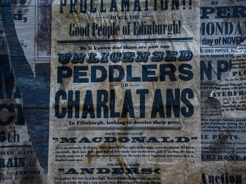 The proclamation calls out several names, highlighting Edinburgh residents. 