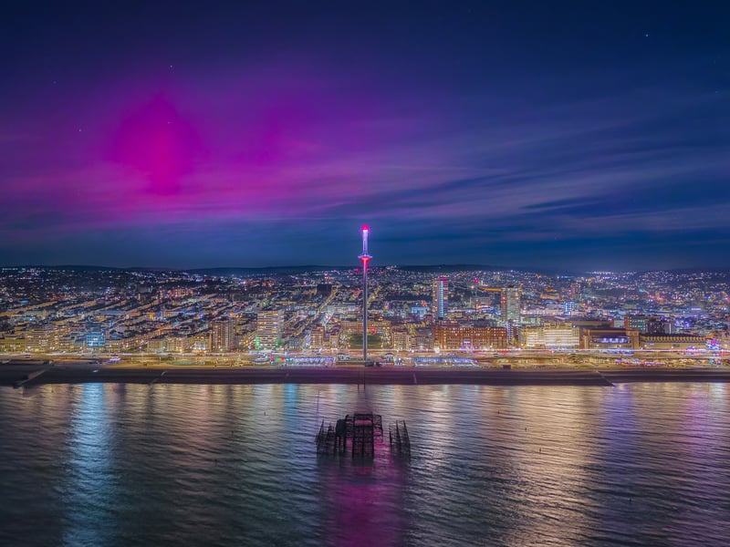 Highly Commended - Aurora Borealis over Brighton Seafront by
Michael Steven Harris