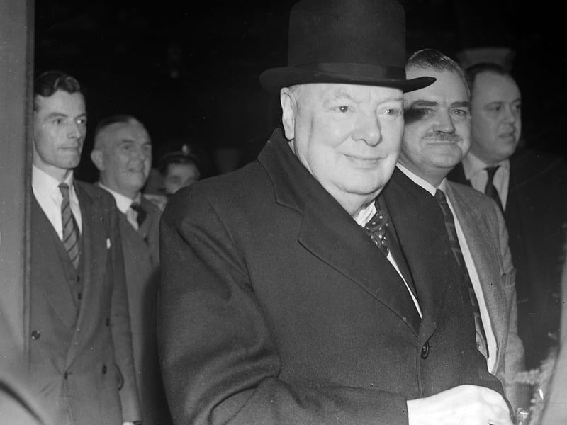 Sir Winston Churchill at the Imperial Hotel, Blackpool in 1954