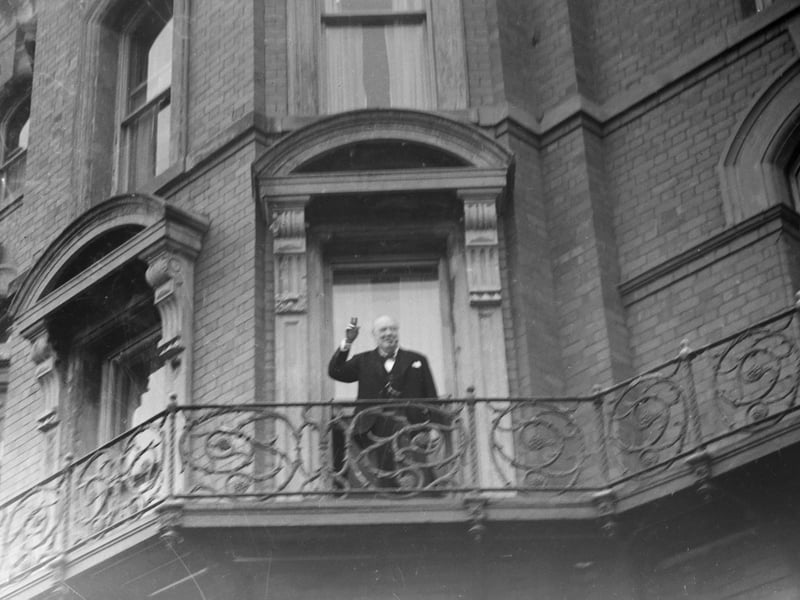 Sir Winston Churchill at the Imperial Hotel, Blackpool in 1954