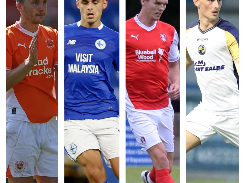 From left to right, Lee Evans, Alex Robertson, Sean Raggett and Josh Dockerill have all moved on from Pompey this summer.