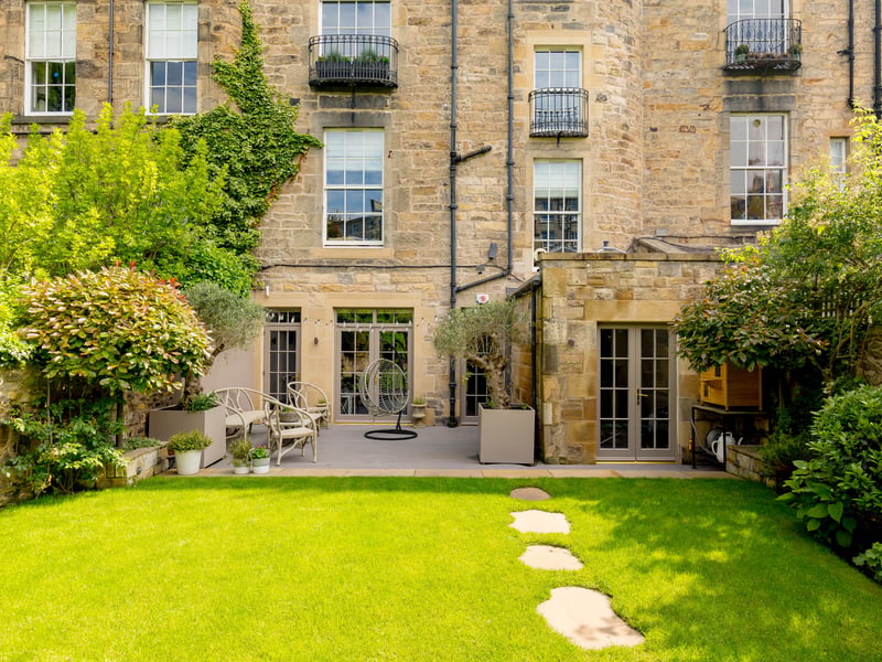 The private garden at the rear of the property.