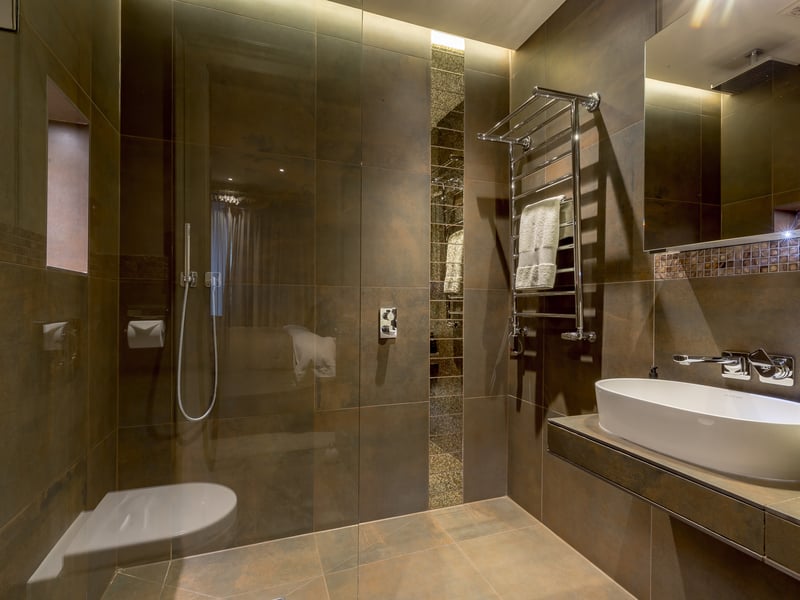 One of the plush residence's five luxurious bathrooms.